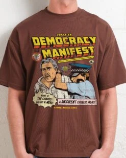This Is Democracy Manifest Oversized Tee -Thread Heads Sale Store BrownOversized Front e3102062 27bd 4b74 ab1e 67f16dd4c597