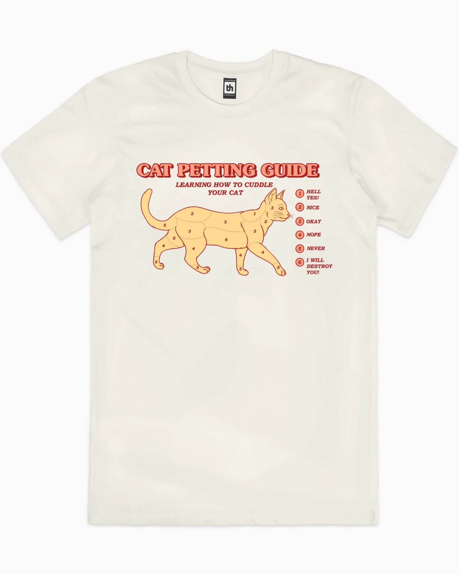 Cat Petting Guide T-Shirt 3 Cat Petting Guide T-Shirt