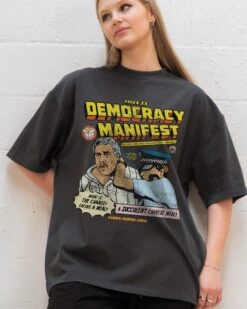 This Is Democracy Manifest Oversized Tee -Thread Heads Sale Store CharcoalOversized Front 0072c311 5df0 44d2 ab76 492f72c82b9d