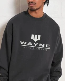 DC Wayne Industries Sweatshirt -Thread Heads Sale Store Coal Men Jumper Front 3502db32 c593 4357 a556 cbed1a4366d3