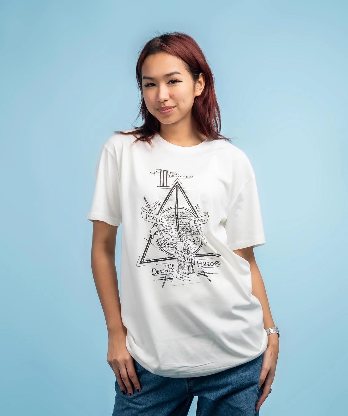 Harry Potter Deathly Hallows Logo Alt T-Shirt 4 Harry Potter Deathly Hallows Logo Alt T-Shirt - Image 2