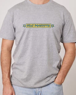 Stay Positive Front And Back T-Shirt -Thread Heads Sale Store Grey Front 5a1f4bce 0e95 411b aa32 e68a85e2b338