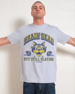 Brain Dead Cat T-Shirt -Thread Heads Sale Store Grey Front 66638124 01a2 45cd 9054 f1ccb2e34525