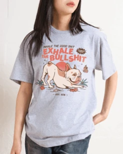 Exhale The Bullshit T-Shirt -Thread Heads Sale Store Grey Front c6ffbb07 c2ac 42c4 b7ee fb38e0be402a