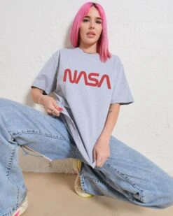 NASA Logotype T-Shirt -Thread Heads Sale Store Grey Front e0cf4a83 f936 4ebe acae 8ab5b23c6632