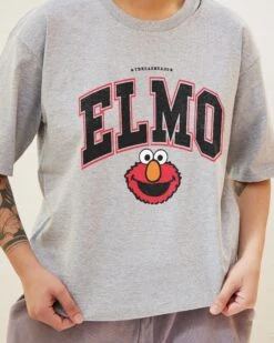 Sesame Street Elmo College T-Shirt -Thread Heads Sale Store Grey Front eab881d4 2eb2 4d21 a004 64dd3497cd15