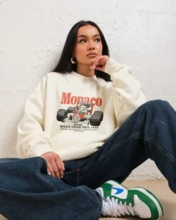 Monaco Racing Sweatshirt -Thread Heads Sale Store Jumper Natural Front 50506276 976e 4b3e afc7 15ca4812e8db