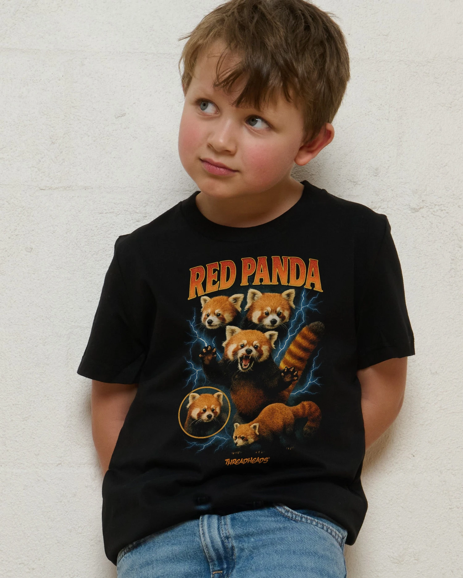 Red Panda Collage Kids T-Shirt 4 Red Panda Collage Kids T-Shirt - Image 2