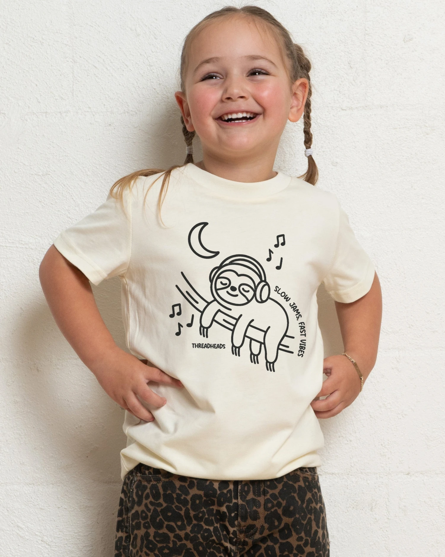 Sloth Jams, Fast Vibes Kids T-Shirt 6 Sloth Jams, Fast Vibes Kids T-Shirt - Image 4