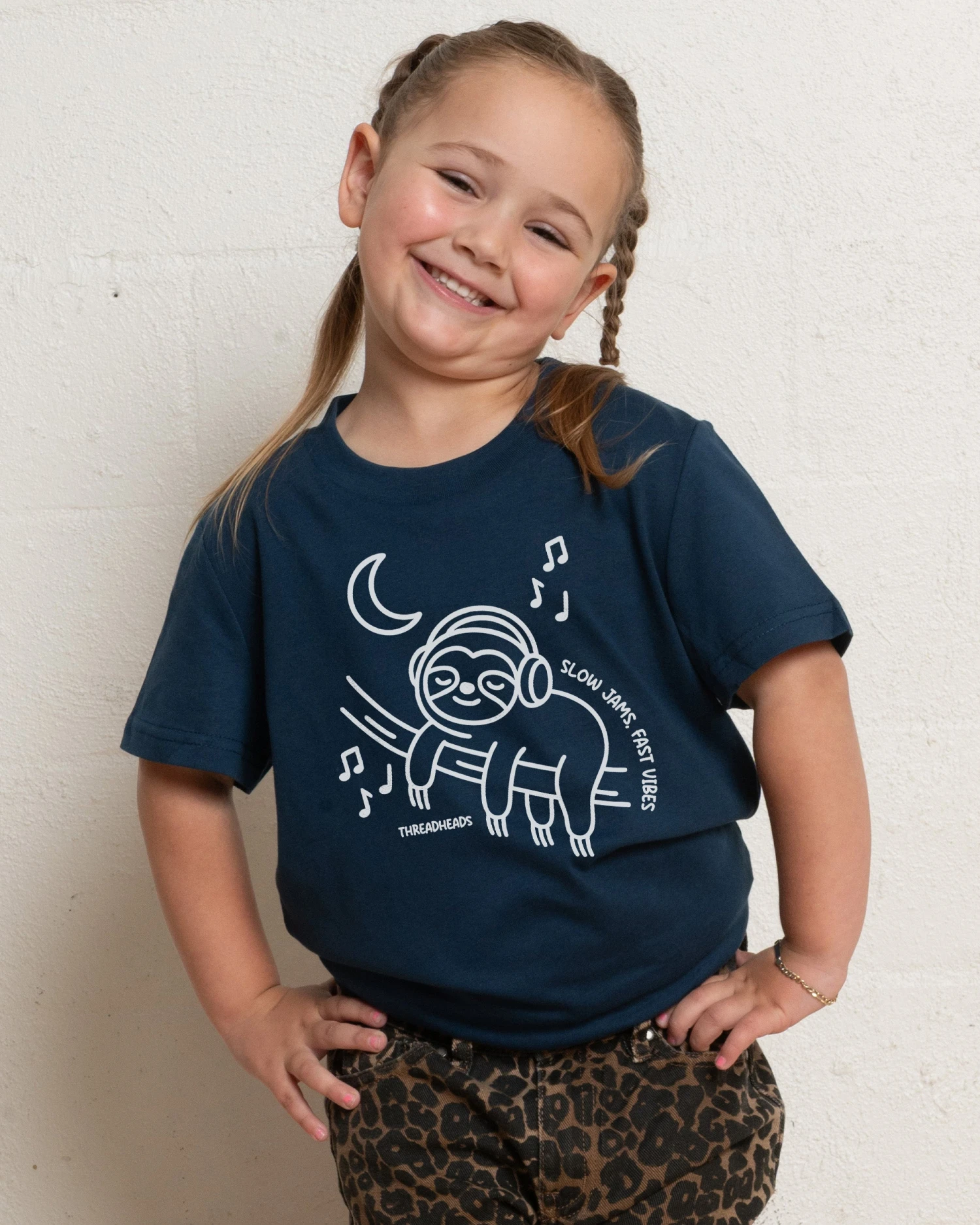 Sloth Jams, Fast Vibes Kids T-Shirt 5 Sloth Jams, Fast Vibes Kids T-Shirt - Image 3