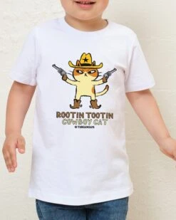Rootin Tootin Cowboy Cat Kids T-Shirt -Thread Heads Sale Store KidsWhiteTee 1dce18b7 473d 4947 aeec 51eae26729cb