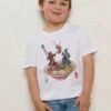Samurai Duel Over Ramen Kids T-Shirt