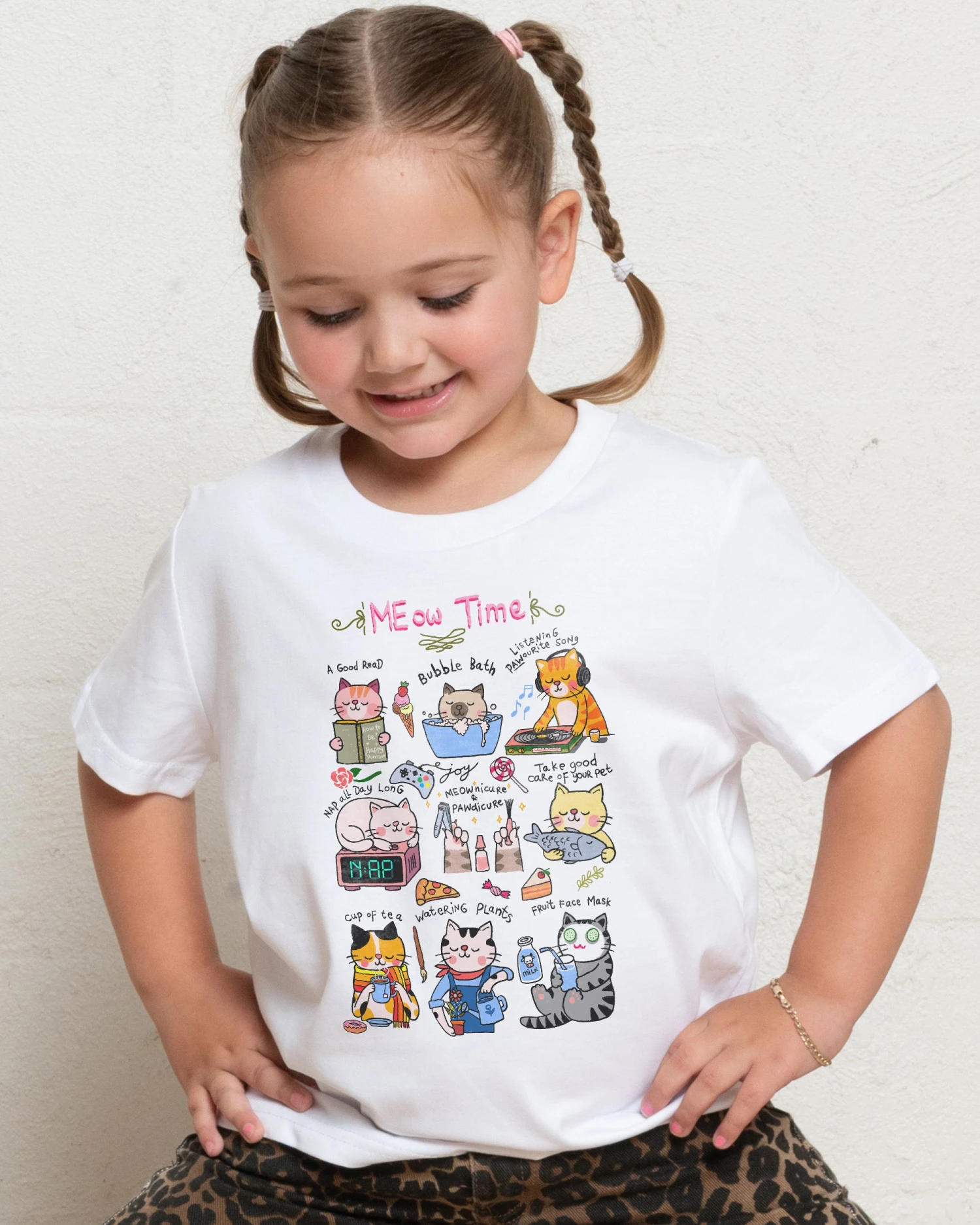 Meow Time Kids T-Shirt 4 Meow Time Kids T-Shirt - Image 2