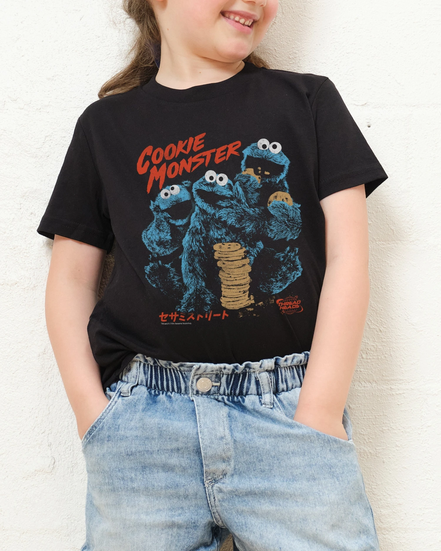 Sesame Street Cookie Kaiju Kids T-Shirt 3 Sesame Street Cookie Kaiju Kids T-Shirt