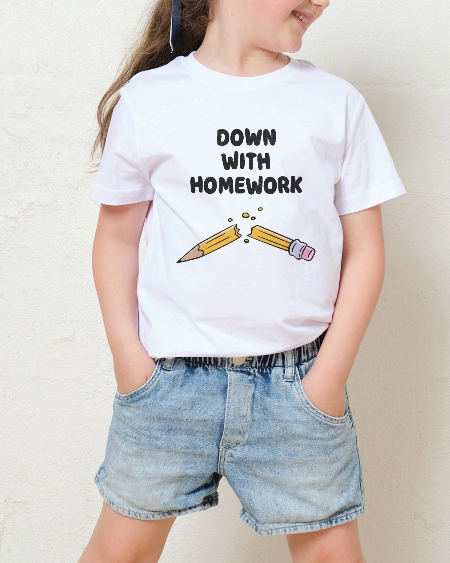 Down With Homework Kids T-Shirt 3 Down With Homework Kids T-Shirt