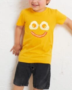 Bacon & Eggs Face Kids T-Shirt -Thread Heads Sale Store Kids Yellow Tee 3bbe21f5 487a 4482 8fa4 ca71e1e70fce