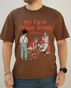 My First Crime Scene T-Shirt -Thread Heads Sale Store My First Crime Scene Brown Front 587c7c4c f526 4d24 849c 168eb8992073