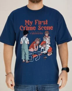 My First Crime Scene T-Shirt -Thread Heads Sale Store My First Crime Scene Navy Front 1551d563 717a 489a 8d0f 6ca075dd9951