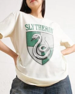 Harry Potter Slytherin Crest T-Shirt -Thread Heads Sale Store Natural Front 38e62da4 3a28 4ee3 b069 6404a6a73fde