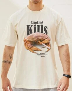 Smoking Kills T-Shirt -Thread Heads Sale Store Natural Front 5b9d966b 0da1 4938 8fd8 98c9210659d3