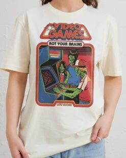 Video Games Rot Your Brains T-Shirt -Thread Heads Sale Store Natural Front e8adb321 c675 4d2f 88ea 059362c0ee46