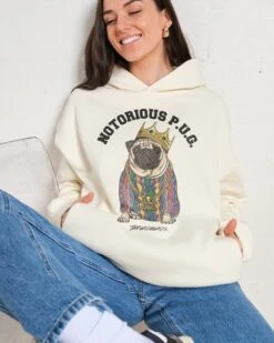 Notorious PUG Hoodie -Thread Heads Sale Store Natural Hoodie Women Front 152cd5f6 7ea6 4cad a67f f34228a075df