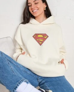 DC Superman Classic Logo Hoodie -Thread Heads Sale Store Natural Hoodie Women Front 38a87b3d ee9f 40ff 83cb 873cbb35308a