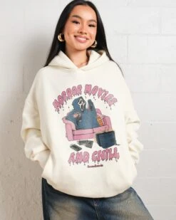 Horror Movies And Chill Hoodie -Thread Heads Sale Store Natural Hoodie Women Front 3b5d2197 b48d 4ac9 9828 656c87c68db4