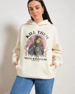 Kill Them With Kindness Hoodie -Thread Heads Sale Store Natural Hoodie Women Front 8c82c345 bdb4 4971 a437 696de10f1f80