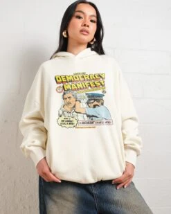 This Is Democracy Manifest Hoodie -Thread Heads Sale Store Natural Hoodie Women Front f7c7eb0d c908 4af9 ac32 a9834766f186