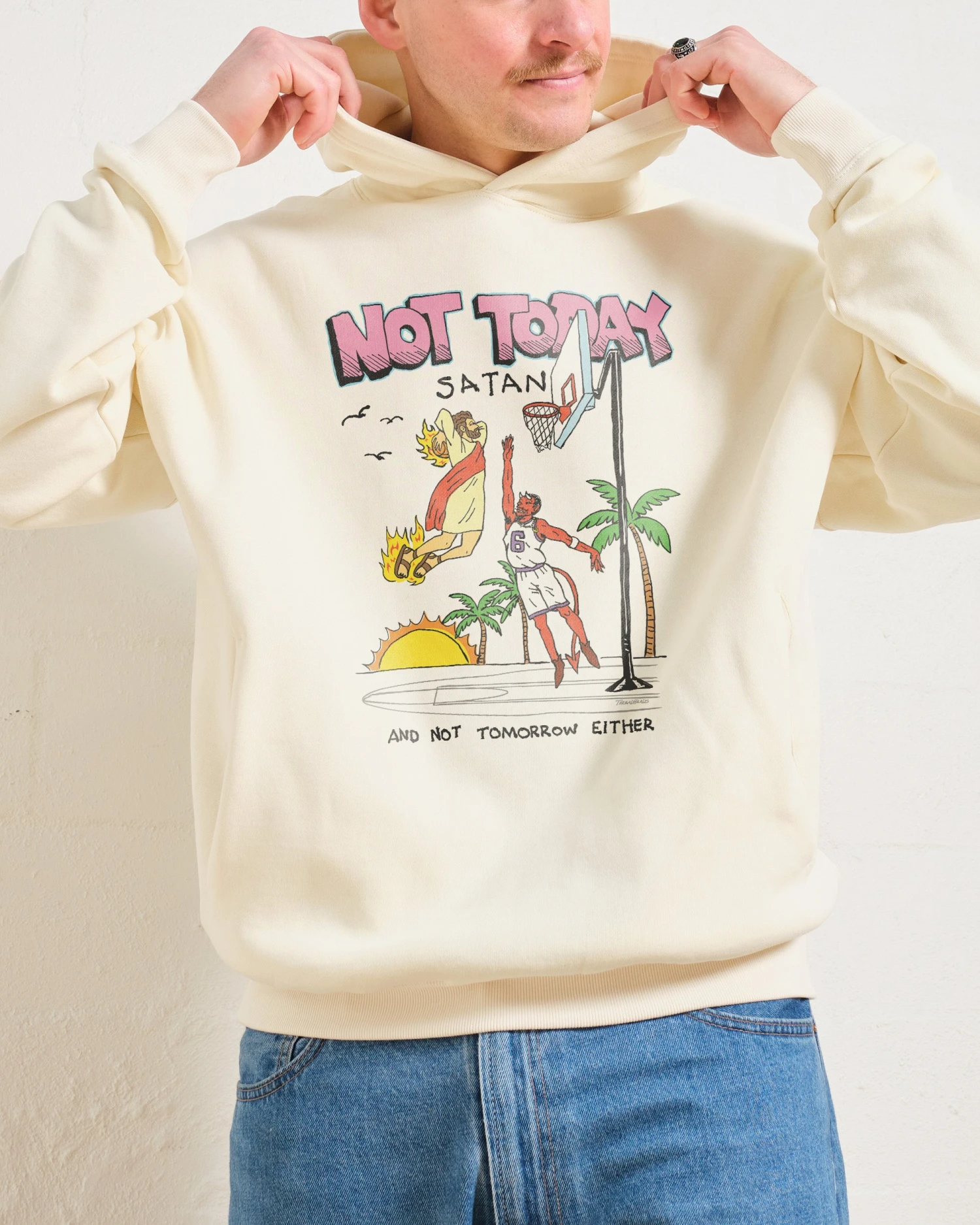 Not Today Satan Hoodie 5 Not Today Satan Hoodie - Image 3