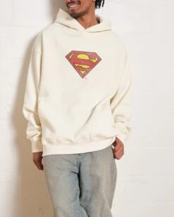 DC Superman Classic Logo Hoodie -Thread Heads Sale Store Natural Men Hoodie Front 522d0768 6928 4c60 865a 6cbc335c312b