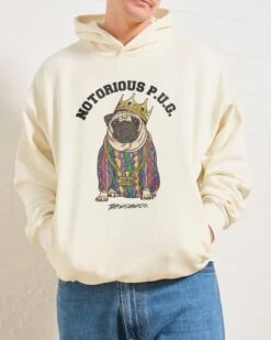 Notorious PUG Hoodie -Thread Heads Sale Store Natural Men Hoodie Front f83d8671 5bd4 4a35 bac2 118f544b32db