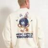 Here Comes Trouble Sweatshirt -Thread Heads Sale Store Natural Men Jumper Back