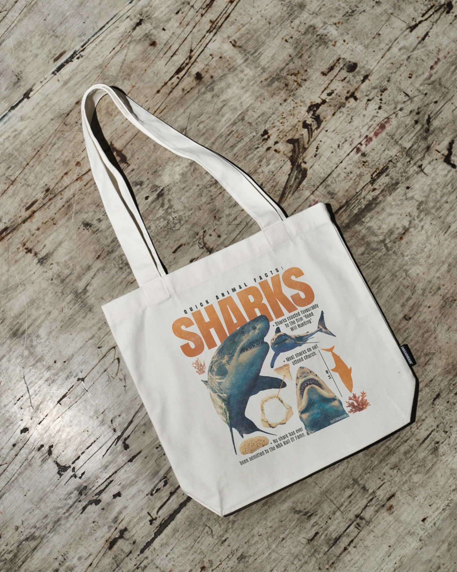 Quick Animal Facts - Sharks Tote Bag 4 Quick Animal Facts - Sharks Tote Bag - Image 2