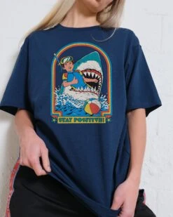 Stay Positive T-Shirt -Thread Heads Sale Store Navy Front a515c101 7650 49e0 b442 bcbc1910a69e