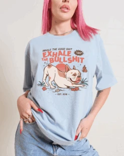 Exhale The Bullshit T-Shirt -Thread Heads Sale Store PaleBlue Front fb25333d 0e1f 4e5b bd81 7985ad11543c