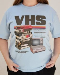 Vintage VHS Tapes T-Shirt 22 Vintage VHS Tapes T-Shirt -Thread Heads Sale Store Pale Blue Front 0b672906 517e 4ecd a464 411a38b05f02
