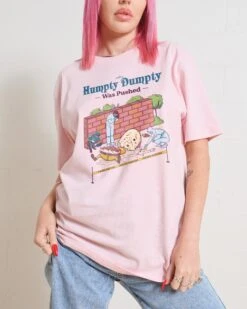 Humpty Dumpty Was Pushed T-Shirt -Thread Heads Sale Store Pink Front 25de12b4 97e0 447e a4d3 4b45c29db05d