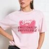 Emotionally Unavailable T-Shirt -Thread Heads Sale Store Pink Front 966b45d1 7db9 424a af0e 980878b31dc0