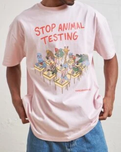 Stop Animal Testing T-Shirt -Thread Heads Sale Store Pink Front e3a0d3ee 4800 4092 9368 ea9058ad4da8