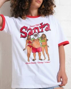 Summer With Santa T-Shirt -Thread Heads Sale Store RedRinger Front 1199f0fb edfb 474d 8d7d 3403b7a1420a