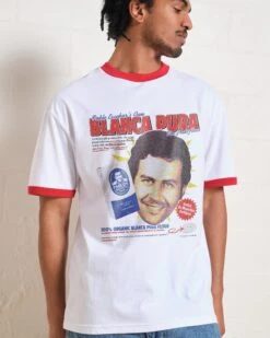 Pablo Escobar's Blanca Flour T-Shirt -Thread Heads Sale Store RedRinger Front 3 4e5a3f2d b16d 414e a3dc fe34d09e2aca