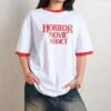 Horror Movie Addict T-Shirt -Thread Heads Sale Store Red Ringer Front 7