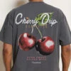 Cherry Drip T-Shirt -Thread Heads Sale Store Tee Charcoal Back