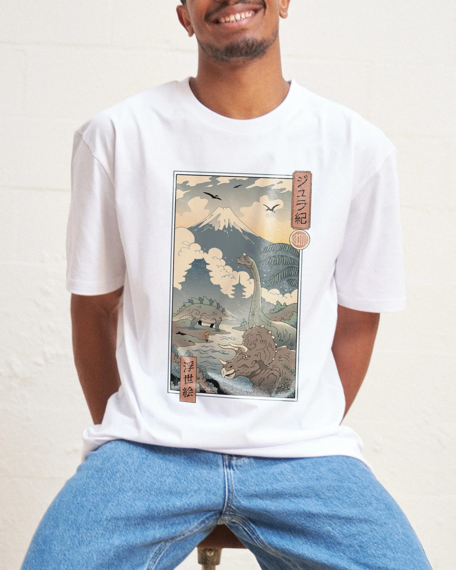 Jurassic Ukiyo-e 1 T-Shirt 5 Jurassic Ukiyo-e 1 T-Shirt - Image 3