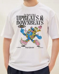 Upbeats & Downbeats T-Shirt -Thread Heads Sale Store White Front 70905e11 e106 4f48 b645 7778c004156d