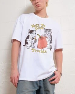 Here To Cause Trouble T-Shirt -Thread Heads Sale Store White Front afe95c31 d4c6 40a3 b9d0 e353de16b1c0