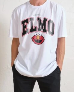 Sesame Street Elmo College T-Shirt -Thread Heads Sale Store White Front bd5fc02d 1152 4eb2 ba7b 6066d73e703e