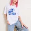 Kanagawa Cat Wave T-Shirt -Thread Heads Sale Store White Front cac05a59 23b5 4218 a4d0 41e4caaad398